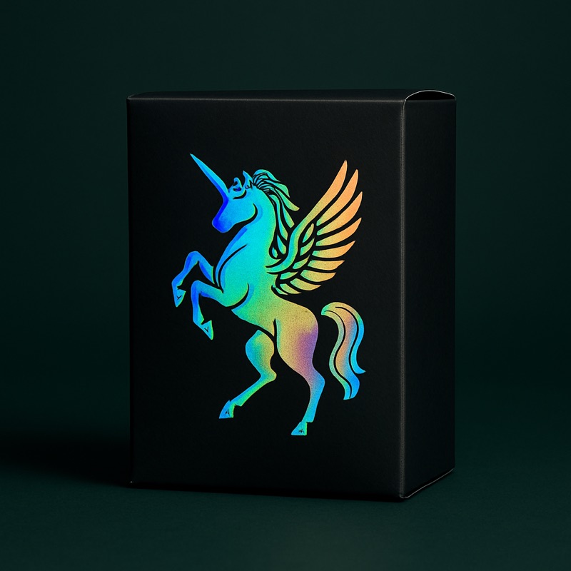 Holographic Foil Stamping — custom packaging by TWO Packaging