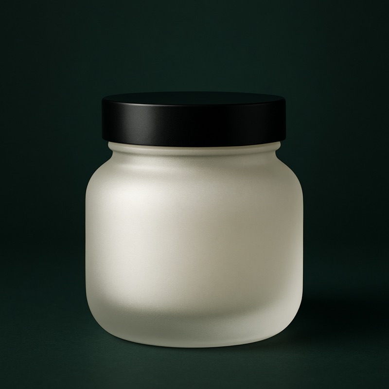Frosted Glass Jar — custom packaging by TWO Packaging