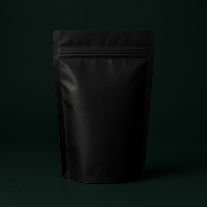 Black Opaque Pouch — custom packaging by TWO Packaging