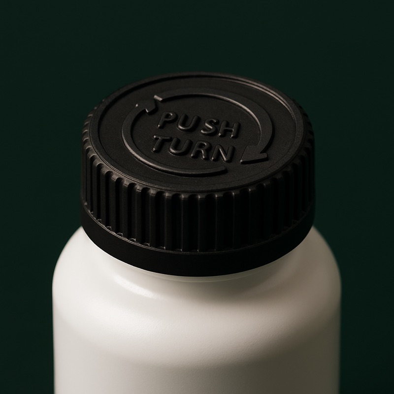Child-Resistant Screw Cap — custom packaging by TWO Packaging