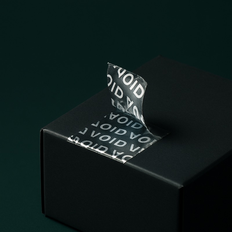 Tamper-Evident Void Label — custom packaging by TWO Packaging
